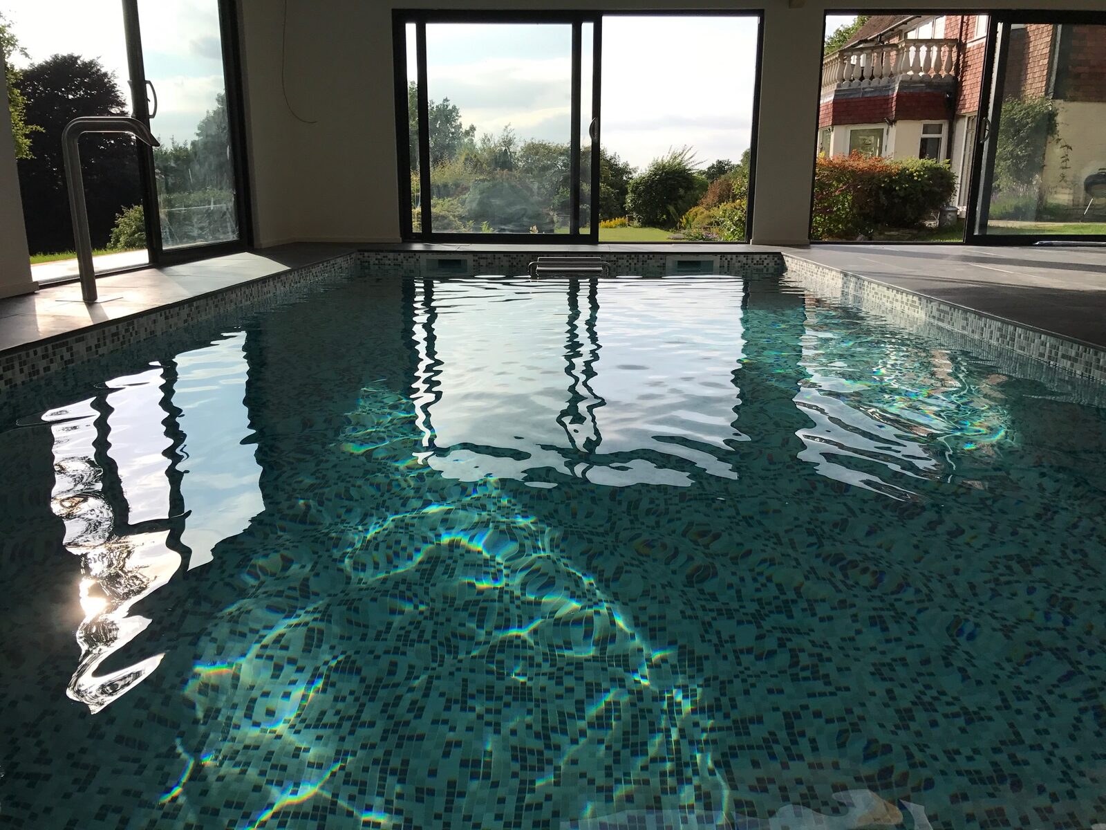 The heated indoor pool, available for private use by hut guests