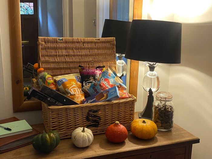 Your welcome hamper on arrival