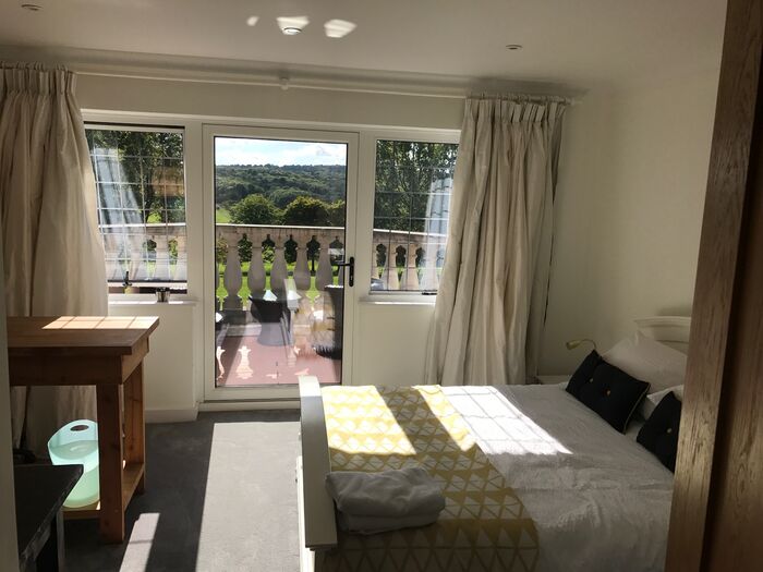 Sitting room with balcony doors