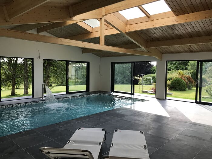 Poolside at the heated indoor swimming pool